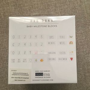 Rae Dunn Baby Milestones Blocks